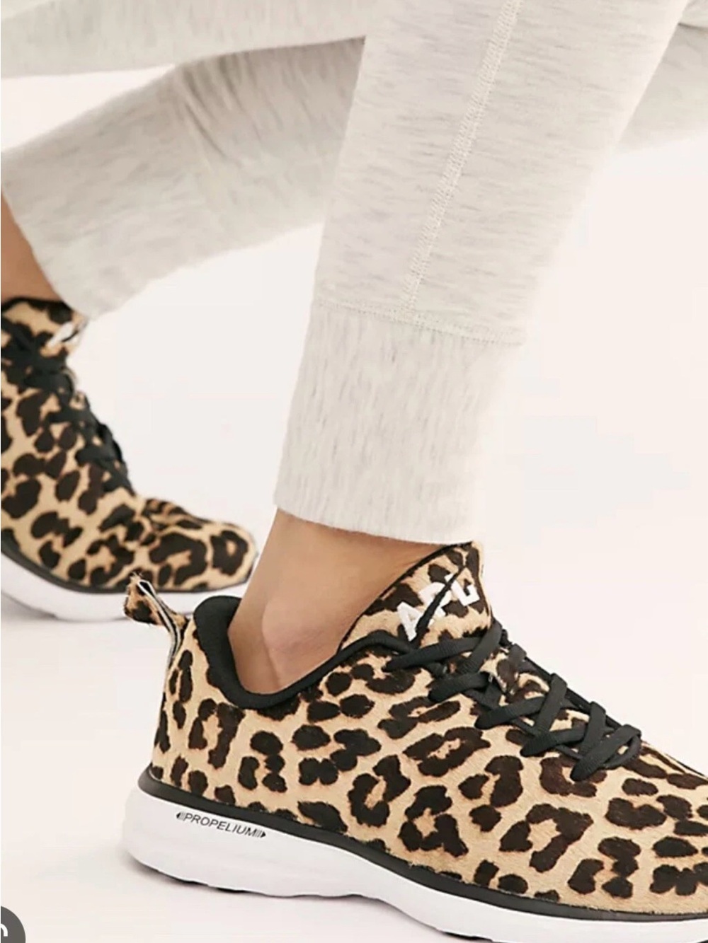 APL Women’s Leopard Print Athletic Sneakers - Black/Tan